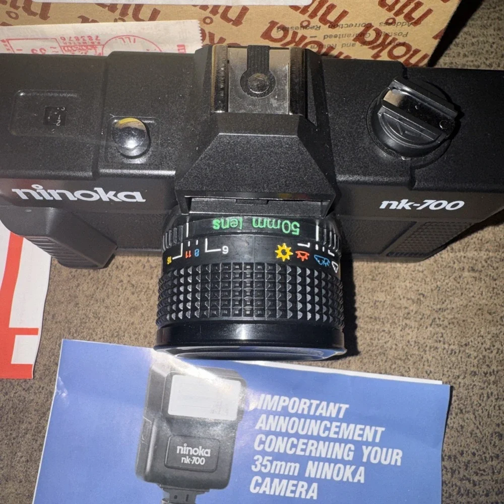 Vintage Ninoka NK-700 35mm Camera New Original Box 35mm With 50mm Lens